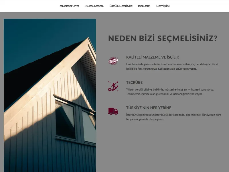 Koyuncu Çatı için tasarladığımız kurumsal web sitesi