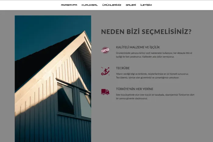 Koyuncu Çatı için tasarladığımız kurumsal web sitesi